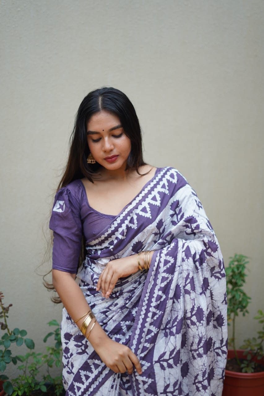 Chanderi cotton saree