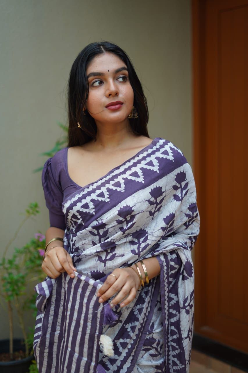 Chanderi cotton saree