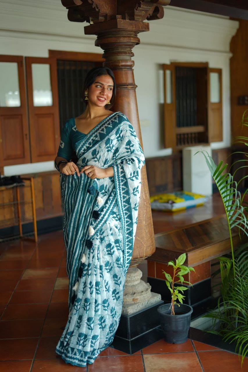 Chanderi cotton saree