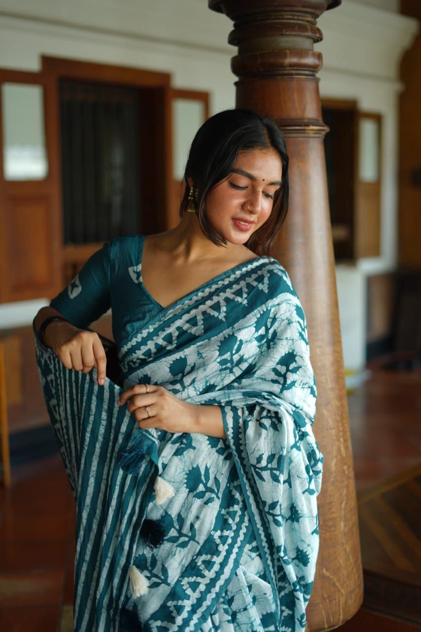 Chanderi cotton saree