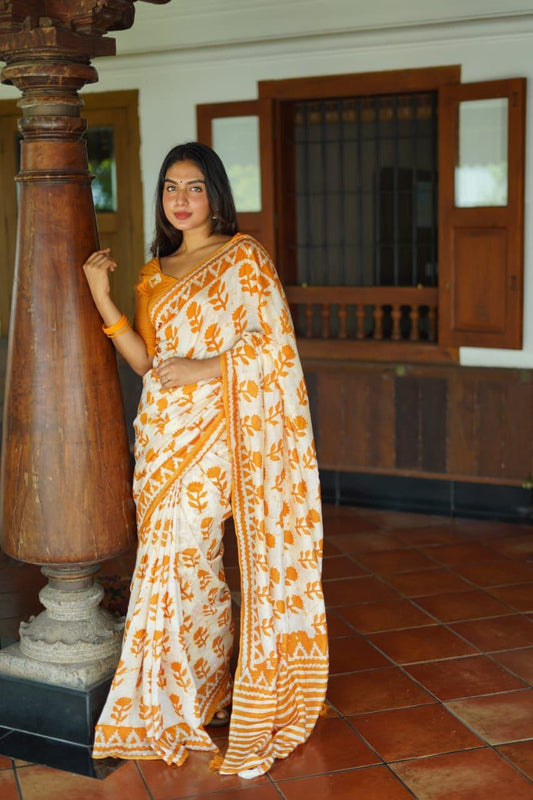 Chanderi cotton saree